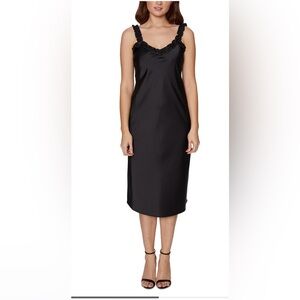 Betsey Johnson Black Sleeveless Midi Dress | Size 2 Side Zip